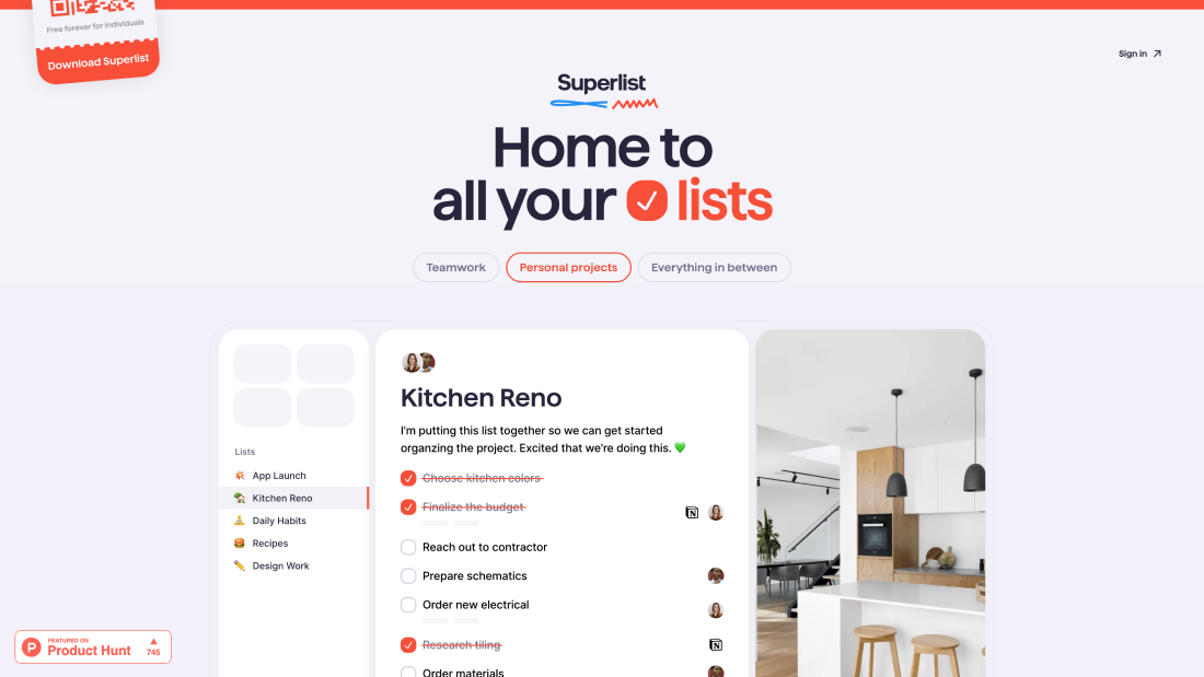Superlist - Curated Design
